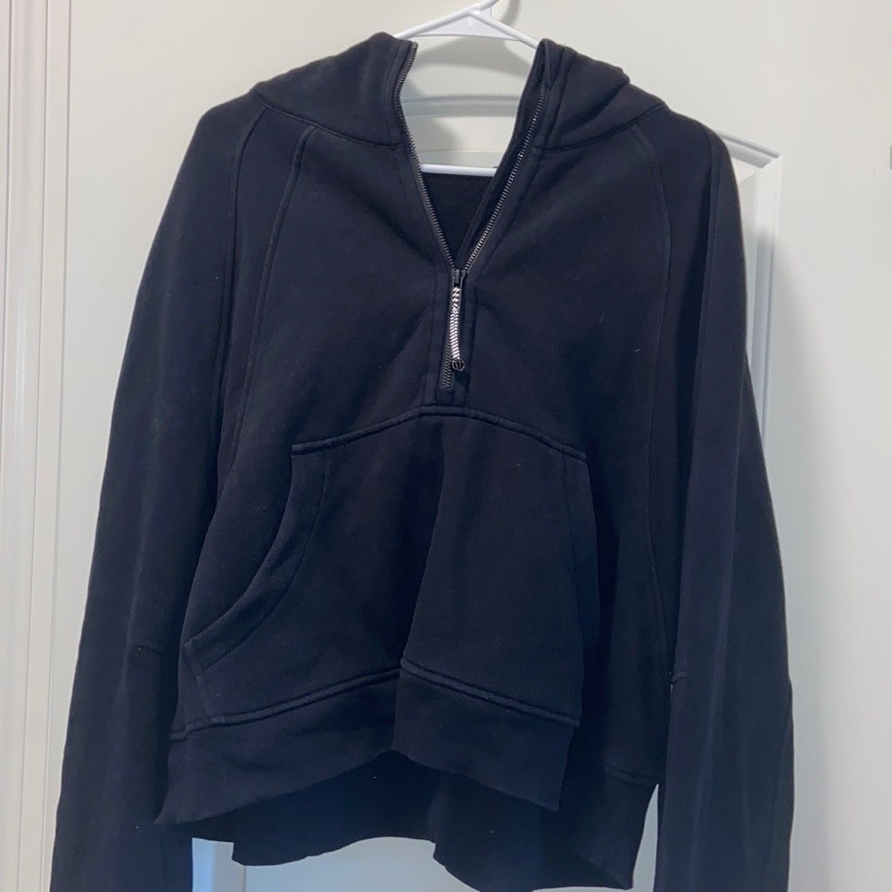 Scuba oversized half zip hoodie